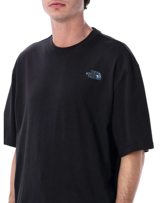 The North Face Black Liquid Nse Box Oversized Graphic T-Shirt for men