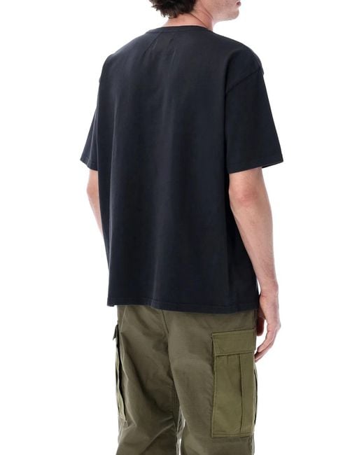 Rhude Blue Banner Cotton T-Shirt for men