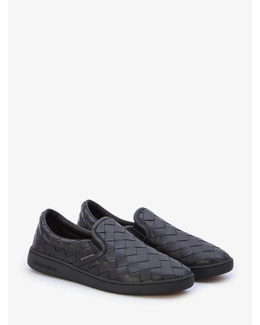 Bottega Veneta Gray Woven Slip On Sneakers for men