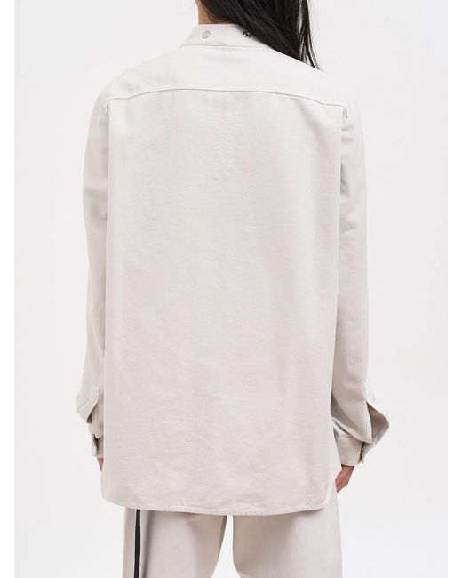 Rick Owens White Larry Cotton Shirt for men