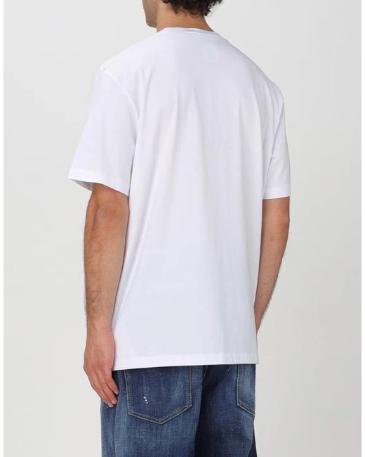 DSquared² White Bear Logo Regular Fit T-Shirt for men