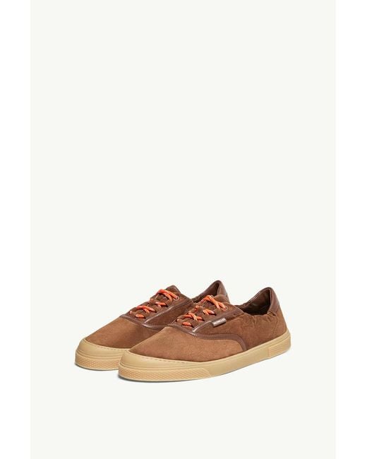 Moncler Brown Baskets Vera Leisure En Daim Marron