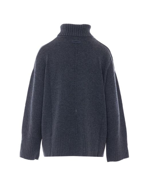 Pinko Blue Wool Cashmere Sweater