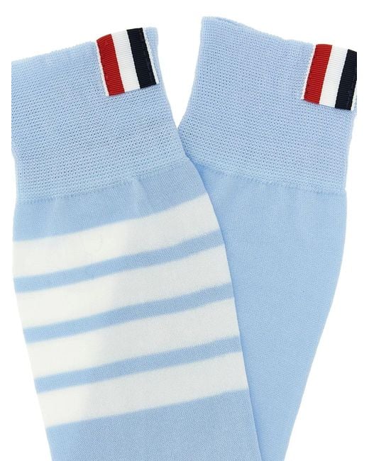 Thom Browne Blue '4 Bar' Socks
