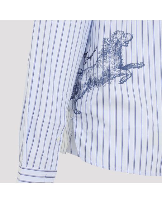 Jacquemus Blue Print Big Dog Stripe Le Simon Shirt for men