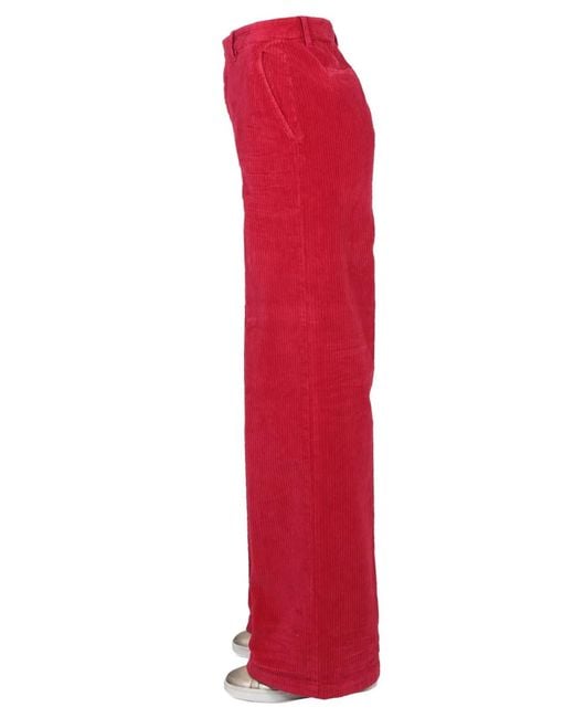DSquared² Red Wide Leg Pants