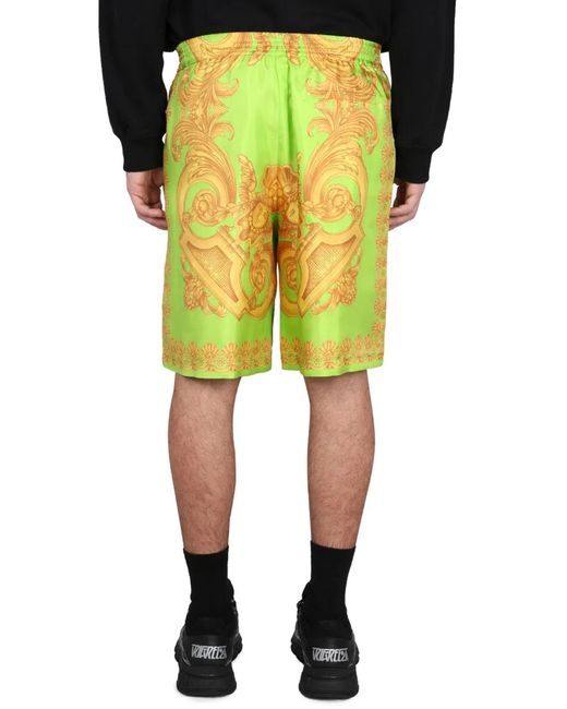 Versace Yellow Baroque Shorts 660 for men
