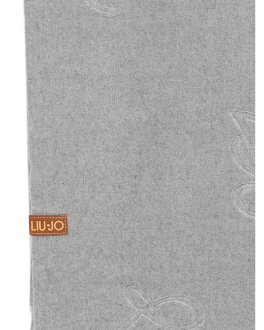 Liu Jo Gray Light Cotton Scarf
