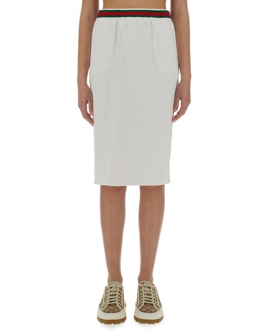 Gucci Gray Cotton Jersey Skirt