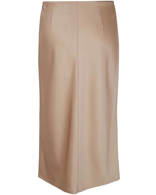 Blumarine Natural Enver Satin Skirt
