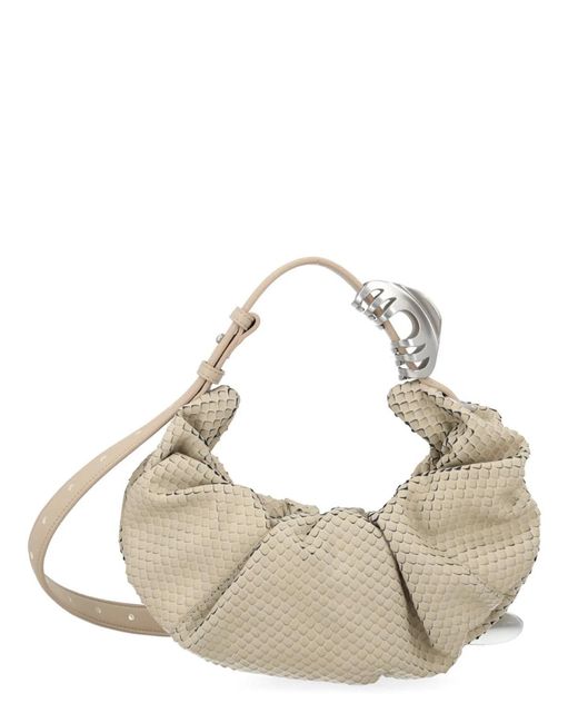 DIESEL Metallic Pmu Polyurethane Thermoplastic Polyurethanes Shoulder Bag