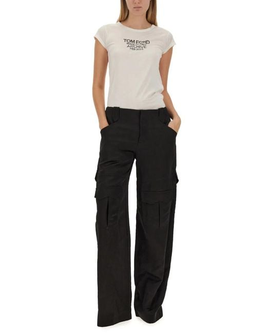 Tom Ford White T-Shirt With Logo