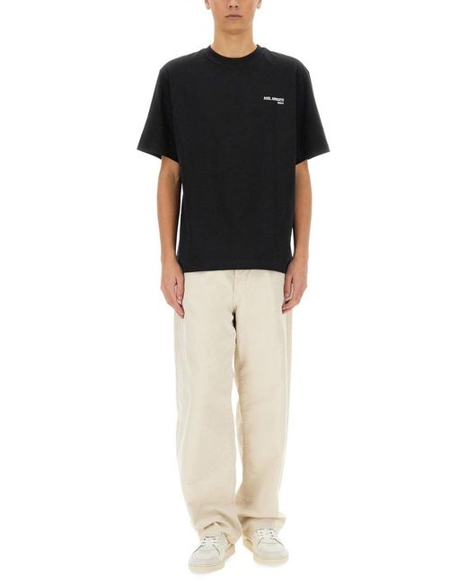 Axel Arigato Black Logo Cotton T-Shirt for men