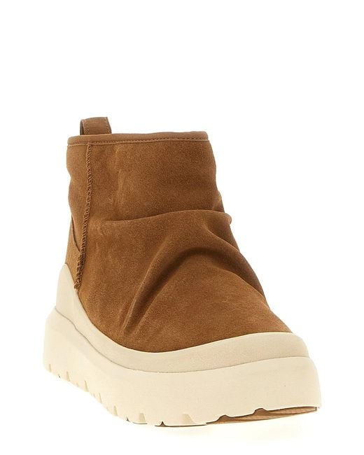 Ugg Brown 'Heritage Utility Mini' Ankle Boots