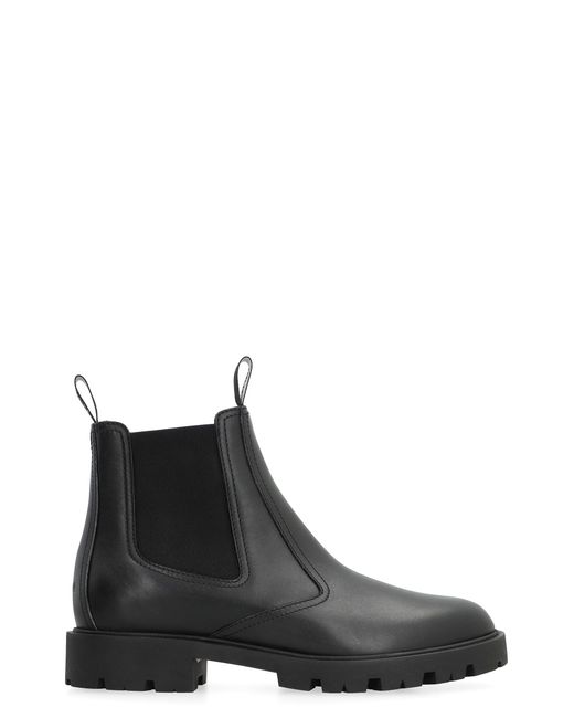 Céline Black Leather Chelsea Boots With Shearling Lining for men
