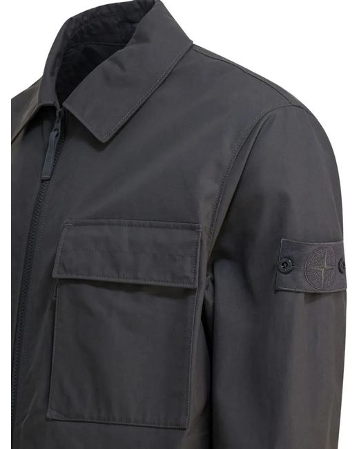 Stone Island Black Zip-Fastening Jacket for men
