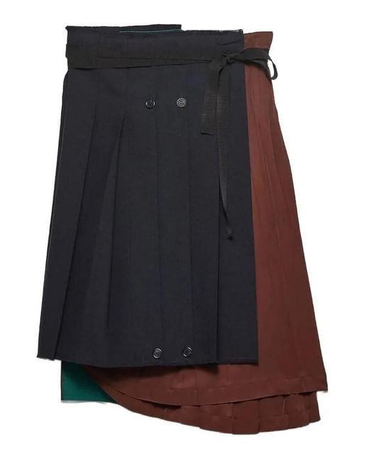 Prada Black Pleated Skirt