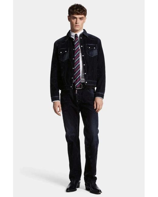 DSquared² Blue Pants 5 Pockets for men