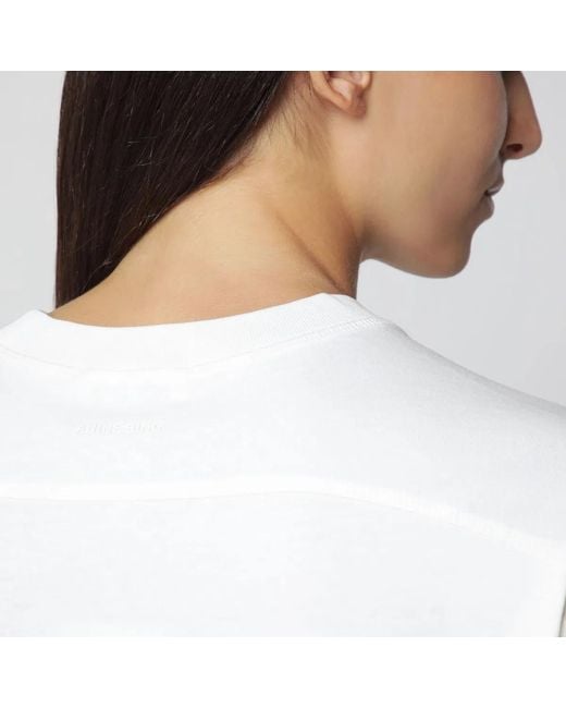 Anine Bing White Cream Logoprint Tshirt