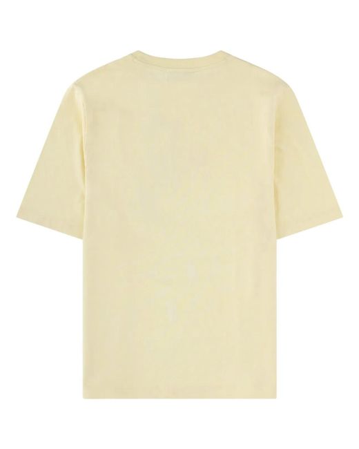 Maison Kitsuné Yellow Maison Kitsuné T-Shirt Con Logo