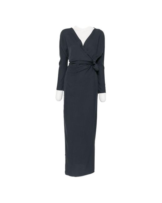 Cortana Blue Eteria Silk Long Dress