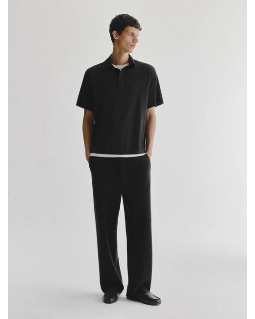 Lisa Yang Black Carter Polo Shirt for men