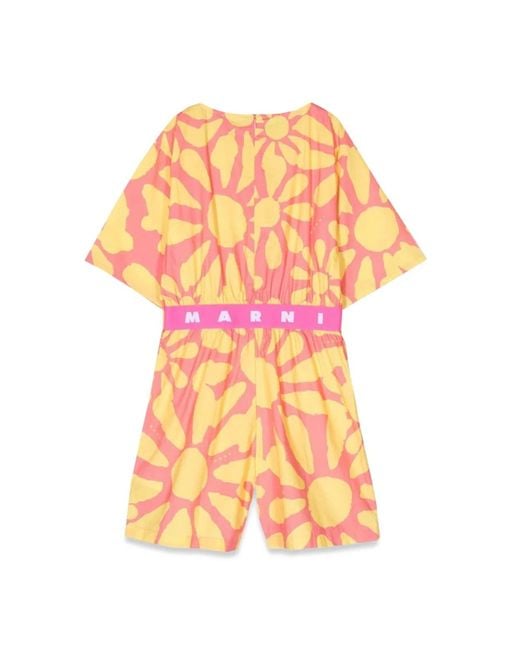 Marni White Mc Jumpsuit And Patterned Shorts