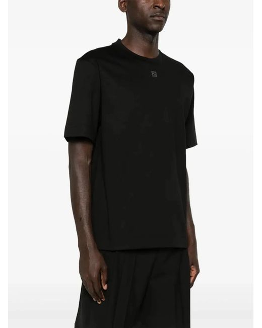 Fendi Black Cotton T-Shirt for men