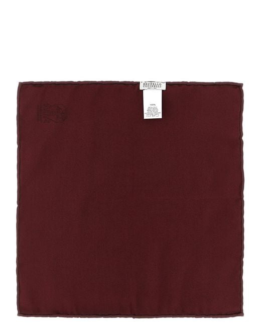 Brunello Cucinelli Purple Double-Face Pocket Clutch for men