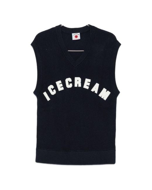 BBCICECREAM Blue Wool Blend Vest for men