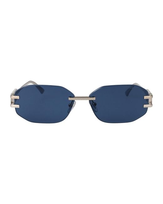 Versace Blue Metal Sunglasses