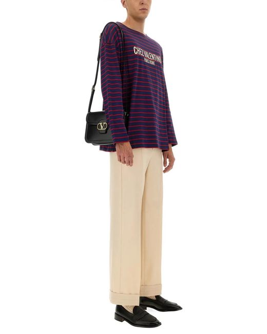Valentino Purple Multicolour Cotton T-Shirts for men