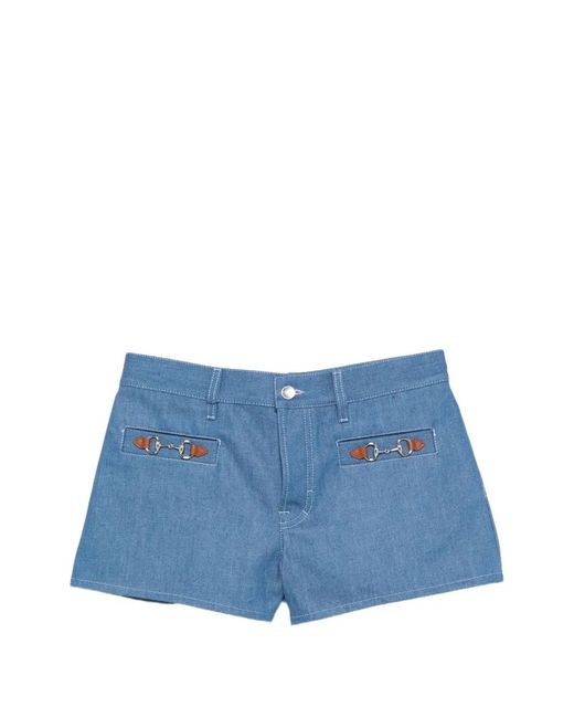 Gucci Blue Denim Cotton Shorts