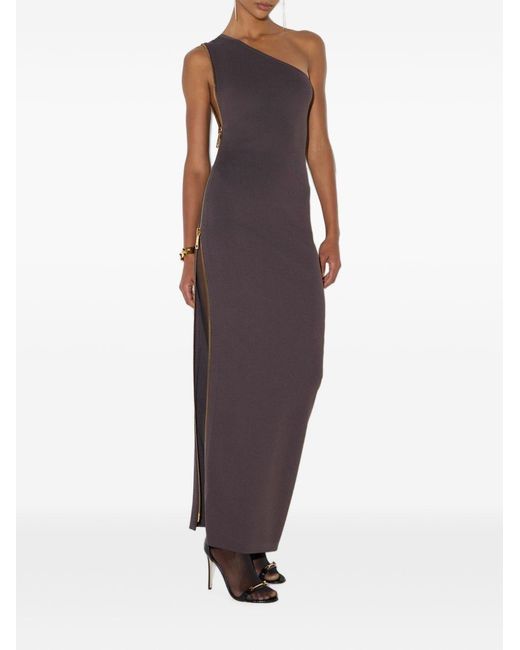 Elisabetta Franchi Purple Chocolate Maxi Dress