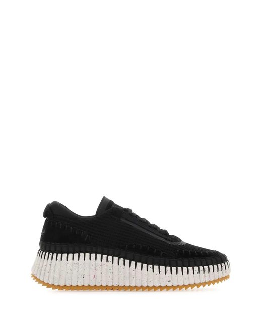 Chloé Black Fabric Nama Sneakers