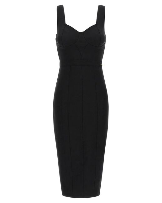 Elisabetta Franchi Black Scuba Dress