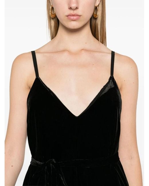 Gold Hawk Black Velvet Jumpsuit