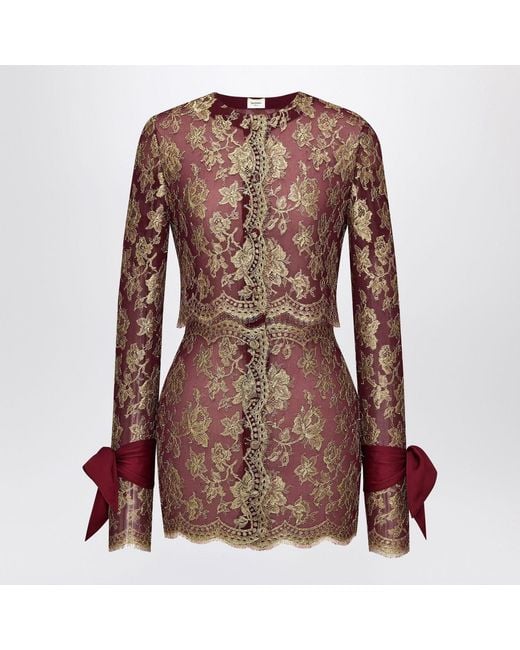 Saint Laurent Brown Pepin Mini Dress