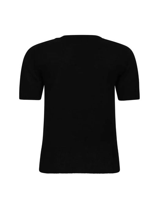 Vivienne Westwood Black T-Shirt With Orb Embroidery