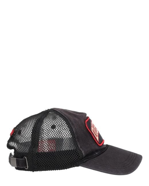 DIESEL Red Baseball Hat With Logo for men
