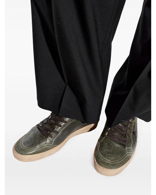 Golden Goose Deluxe Brand Black Ovine Leather Cow Leather Star-Patch Sneakers for men