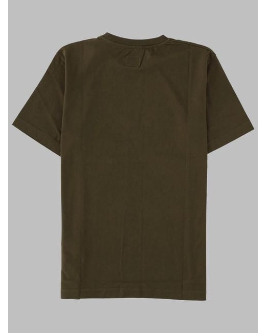 C P Company Green T.Shirts Short Sleeve