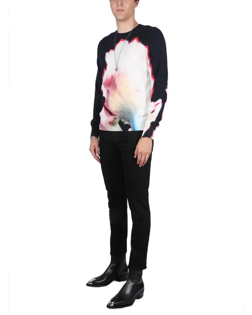 McQueen Black Biker Jeans for men