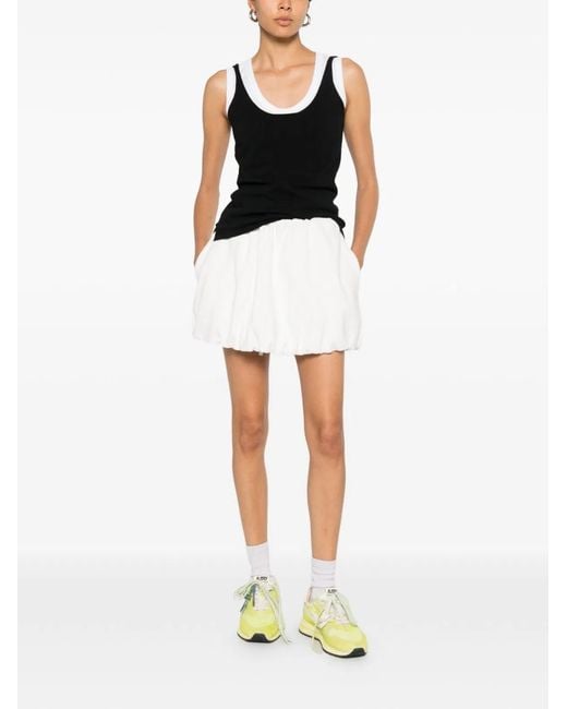 DUNST White Cotton Mini Skirt