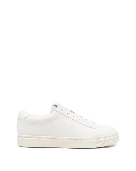 Emporio Armani White Leather Sneakers for men
