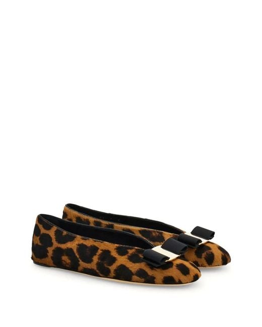 Ferragamo Multicolor Leather Flat Shoes