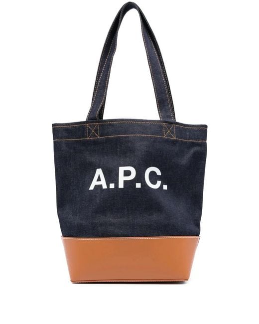 A.P.C. Blue Small Axel Tote