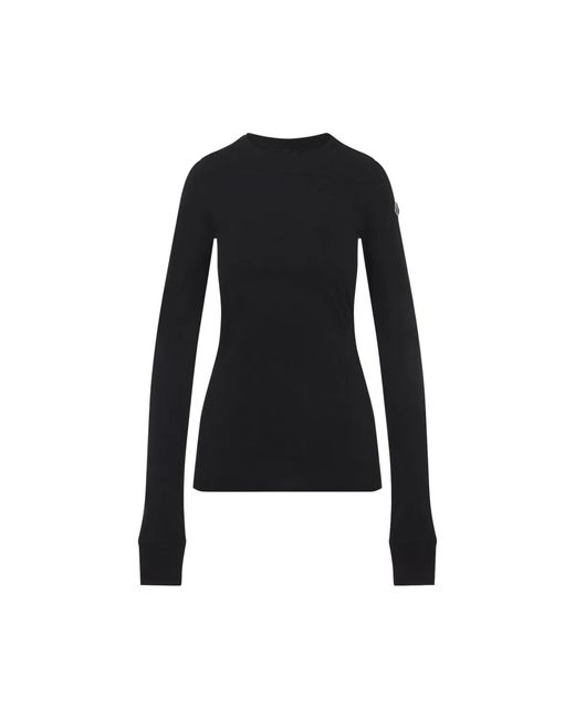 Moncler Black Cotton Sweater for men