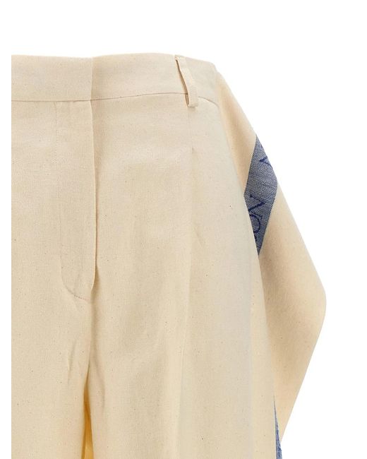 J.W. Anderson Natural J.W.Anderson Logo Band Panel Pants