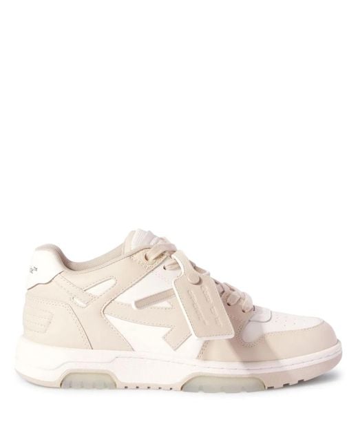 Off-White c/o Virgil Abloh Natural Out Of Office Leather Sneakers